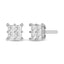 Diamond 1/2 Ct.Tw. Princess Cut Fashion Earrings in 14K White Gold - Larson Jewelers