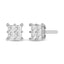Diamond 1 Ct.Tw. Princess Cut Fashion Earrings in 14K White Gold - Larson Jewelers