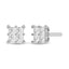 Diamond 1/6 Ct.Tw. Princess Cut Fashion Earrings in 14K White Gold - Larson Jewelers