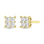 Diamond 1/4 Ct.Tw. Princess Cut Fashion Earrings in 14K Yellow Gold - Larson Jewelers