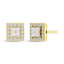 Diamond 1/3 Ct.Tw. Round and Princess Fashion Earrings in 14K Yellow Gold - Larson Jewelers