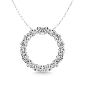Diamond 1 1/2 ct tw Fashion Pendant in 14K White Gold - Larson Jewelers
