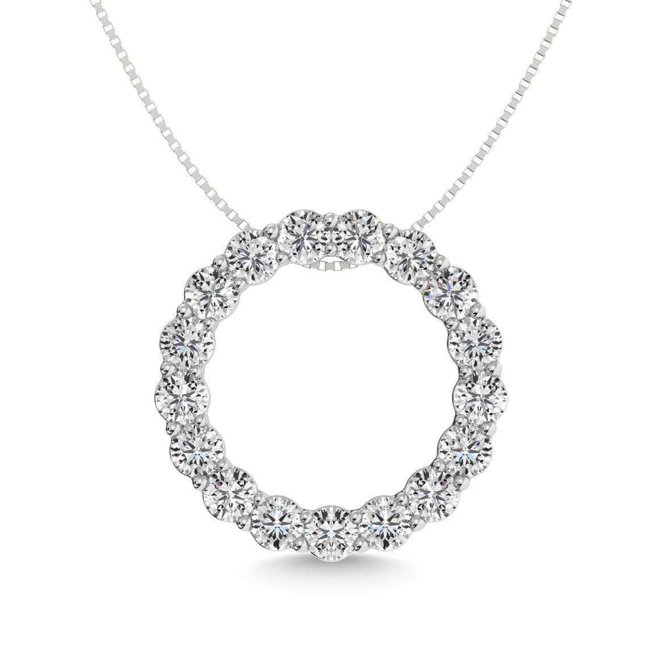 Diamond 1 1/2 ct tw Fashion Pendant in 14K White Gold - Larson Jewelers
