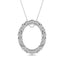 Diamond 2 ct tw Oval Shape Pendant in 14K White Gold - Larson Jewelers
