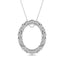 Diamond 1 ct tw Oval Shape Pendant in 14K White Gold - Larson Jewelers