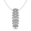 Diamond 1 1/2 ct tw Round Cut Pyramid Pendant in 14K White Gold - Larson Jewelers