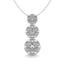 Diamond 1 ct tw Three Stone Flower Pendant in 14K White Gold - Larson Jewelers