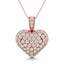 Diamond 1 1/2 ct tw Heart Pendant in 10K Pink Gold - Larson Jewelers