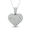Diamond 2 ct tw Heart Pendant in 10K White Gold - Larson Jewelers