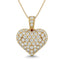 Diamond 1 1/2 ct tw Heart Pendant in 10K Yellow Gold - Larson Jewelers