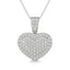 Diamond 1 1/2 ct tw Heart Pendant in 10K White Gold - Larson Jewelers