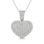 Diamond 1 1/2 ct tw Heart Pendant in 10K White Gold - Larson Jewelers