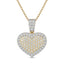 Diamond 1 1/2 ct tw Heart Pendant in 10K Yellow Gold With White Gold Touch - Larson Jewelers