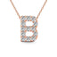 Diamond 1/8 Ct.Tw. Letter B Pendant in 14K Rose Gold" - Larson Jewelers