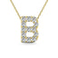 Diamond 1/8 Ct.Tw. Letter B Pendant in 14K Yellow Gold" - Larson Jewelers