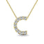 Diamond 1/10 Ct.Tw. Letter C Pendant in 14K Yellow Gold" - Larson Jewelers