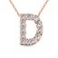 Diamond 1/8 Ct.Tw. Letter D Pendant in 14K Rose Gold" - Larson Jewelers