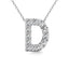Diamond 1/8 Ct.Tw. Letter D Pendant in 14K White Gold" - Larson Jewelers