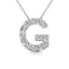 Diamond 1/8 Ct.Tw. Letter G Pendant in 14K White Gold" - Larson Jewelers