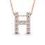 Diamond 1/8 Ct.Tw. Letter H Pendant in 14K Rose Gold" - Larson Jewelers