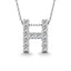 Diamond 1/8 Ct.Tw. Letter H Pendant in 14K White Gold" - Larson Jewelers