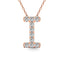 Diamond 1/10 Ct.Tw. Letter I Pendant in 14K Rose Gold" - Larson Jewelers