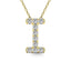 Diamond 1/10 Ct.Tw. Letter I Pendant in 14K Yellow Gold" - Larson Jewelers