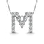 Diamond 1/6 Ct.Tw. Letter M Pendant in 14K White Gold" - Larson Jewelers