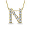 Diamond 1/6 Ct.Tw. Letter N Pendant in 14K Yellow Gold" - Larson Jewelers