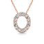Diamond 1/8 Ct.Tw. Letter O Pendant in 14K Rose Gold" - Larson Jewelers