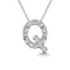 Diamond 1/6 Ct.Tw. Letter Q Pendant in 14K White Gold" - Larson Jewelers