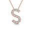 Diamond 1/10 Ct.Tw. Letter S Pendant in 14K Rose Gold" - Larson Jewelers