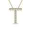 Diamond 1/10 Ct.Tw. Letter T Pendant in 14K Yellow Gold" - Larson Jewelers