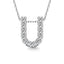 Diamond 1/10 Ct.Tw. Letter U Pendant in 14K White Gold" - Larson Jewelers