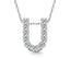 Diamond 1/10 Ct.Tw. Letter U Pendant in 14K White Gold" - Larson Jewelers