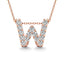 Diamond 1/6 Ct.Tw. Letter W Pendant in 14K Rose Gold" - Larson Jewelers
