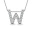 Diamond 1/6 Ct.Tw. Letter W Pendant in 14K White Gold" - Larson Jewelers