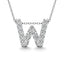 Diamond 1/6 Ct.Tw. Letter W Pendant in 14K White Gold" - Larson Jewelers