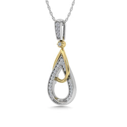 Diamond 1/5 Ct.Tw. Fashion Pendant in 10K Two Tone - Larson Jewelers
