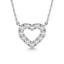 Diamond 1/20 Ct.Tw. Heart Pendant in 10K White Gold - Larson Jewelers