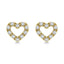 Diamond 1/20 Ct.Tw. Heart Earrings in 10K Yellow Gold - Larson Jewelers