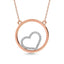 Diamond 1/20 Ct.Tw. Heart Pendant in 14K Two Tone - Larson Jewelers