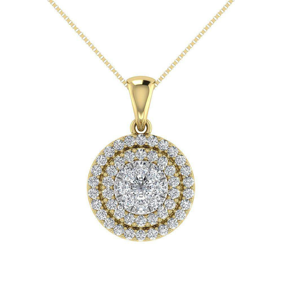 Diamond 3/4 Ct.Tw. Fashion Pendant in 14K Yellow Gold - Larson Jewelers