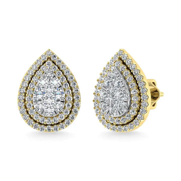 Diamond 7/8 Ct.Tw. Fashion Earrings in 14K Yellow Gold - Larson Jewelers