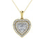 Diamond 3/4 Ct.Tw. Heart Pendant in 10K Yellow Gold - Larson Jewelers