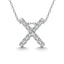 Diamond 1/8 Ct.Tw. Letter X Pendant in 14K White Gold" - Larson Jewelers