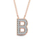 Diamond 1/20 Ct.Tw. Letter B Pendant in 10K Rose Gold - Larson Jewelers