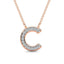 Diamond 1/20 Ct.Tw. Letter C Pendant in 10K Rose Gold - Larson Jewelers