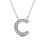 Diamond 1/20 Ct.Tw. Letter C Pendant in 10K White Gold - Larson Jewelers