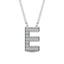 Diamond 1/20 Ct.Tw. Letter E Pendant in 10K White Gold - Larson Jewelers